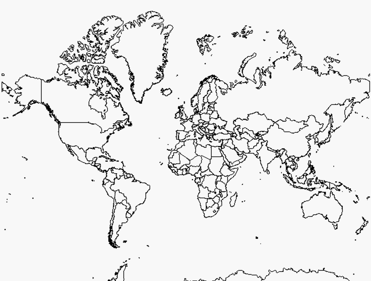 Carte Du Monde Vierge Voyage Carte Plan