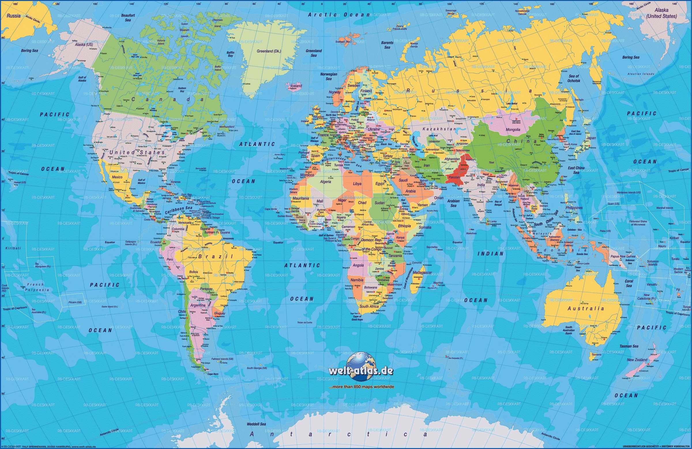 Carte des pays du monde page 3