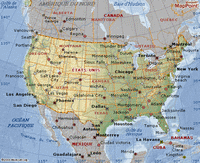 carte États-Unis villes