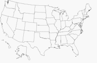 Carte vierge des États-Unis