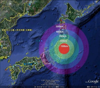 Le taux de radiation autour de Fukushima