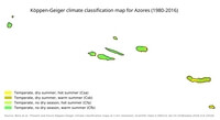 Carte Açores climat