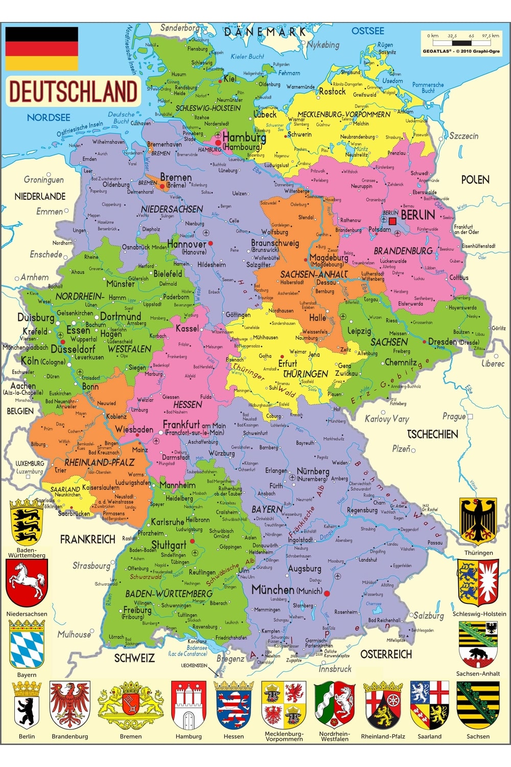 carte de l allemagne avec toutes les villes Cartograf.fr : L'Allemagne : Page 2