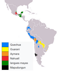 Carte langues Amérique latine