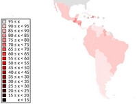 Carte Amérique latine alphabétisation