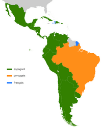 Carte Amérique latine langue