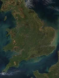 image satellite Angleterre