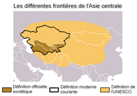 Carte Asie centrale frontière