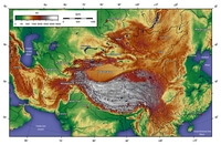 Carte relief Asie centrale