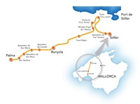 Carte Majorque train Palma