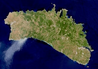 Image satellite de Minorque des Baléares