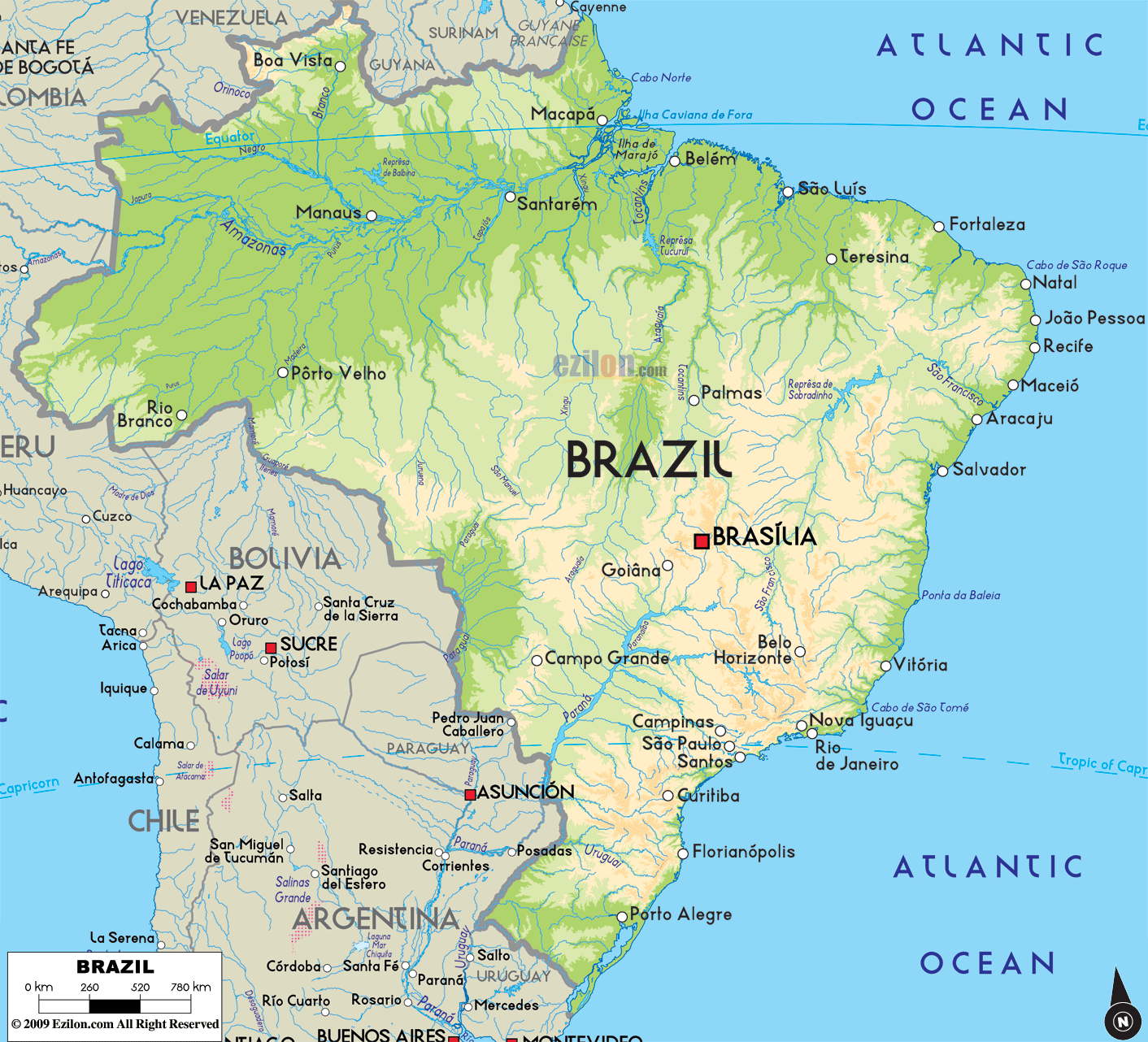 Carte et repères sur le Brésil - ritimo