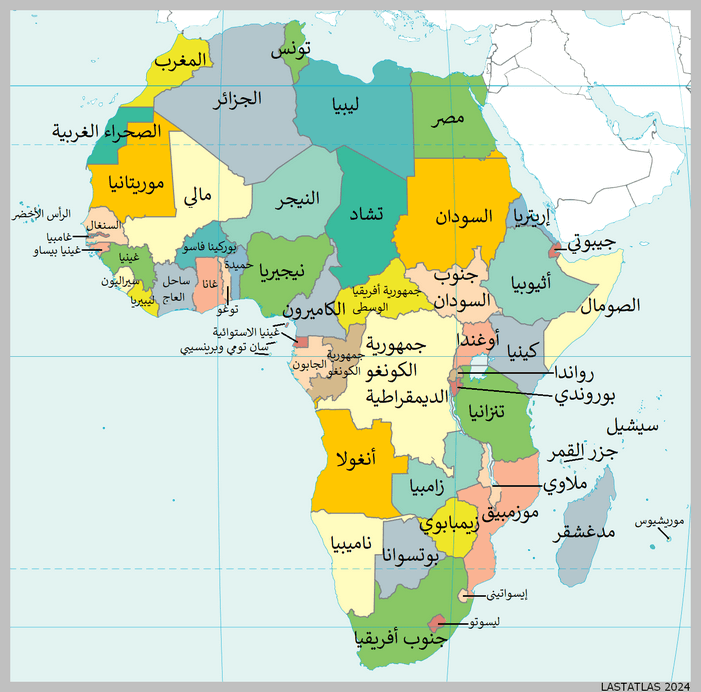 Carte Afrique arabe