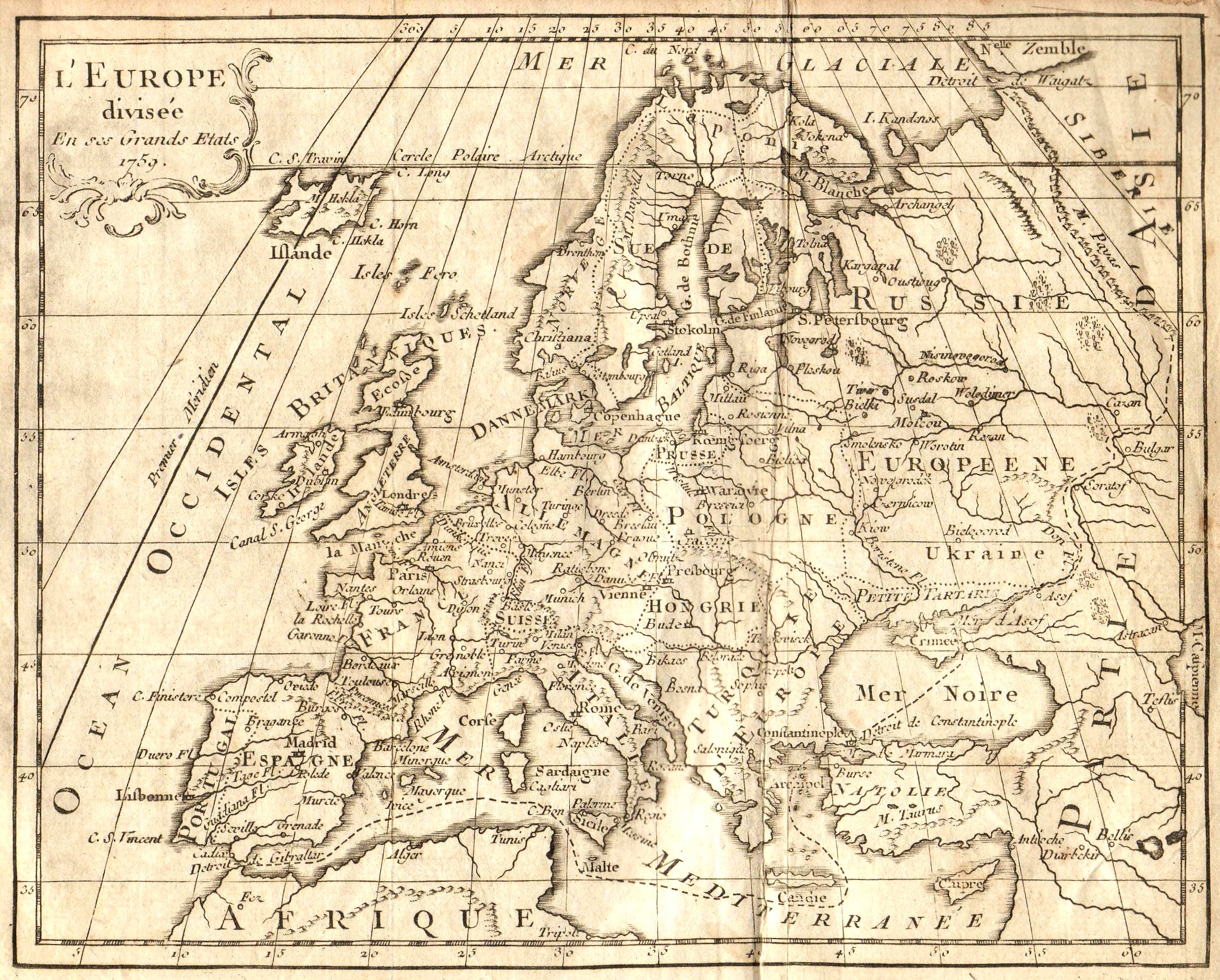 Europe carte géographique gratuite, carte géographique muette