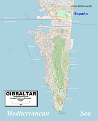 Grande carte détaillée de Gibraltar