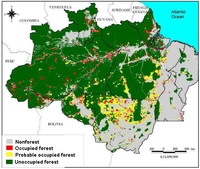 carte Amazonie légale zones forestières non forestières