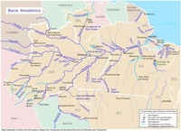 carte réseau fluvial Amazonie écluses barrages