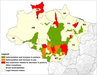 carte transition des sols en Amazonie légale