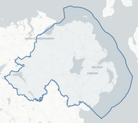 carte Irlande du Nord simple