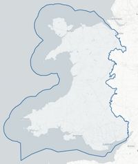 carte pays de Galles simple