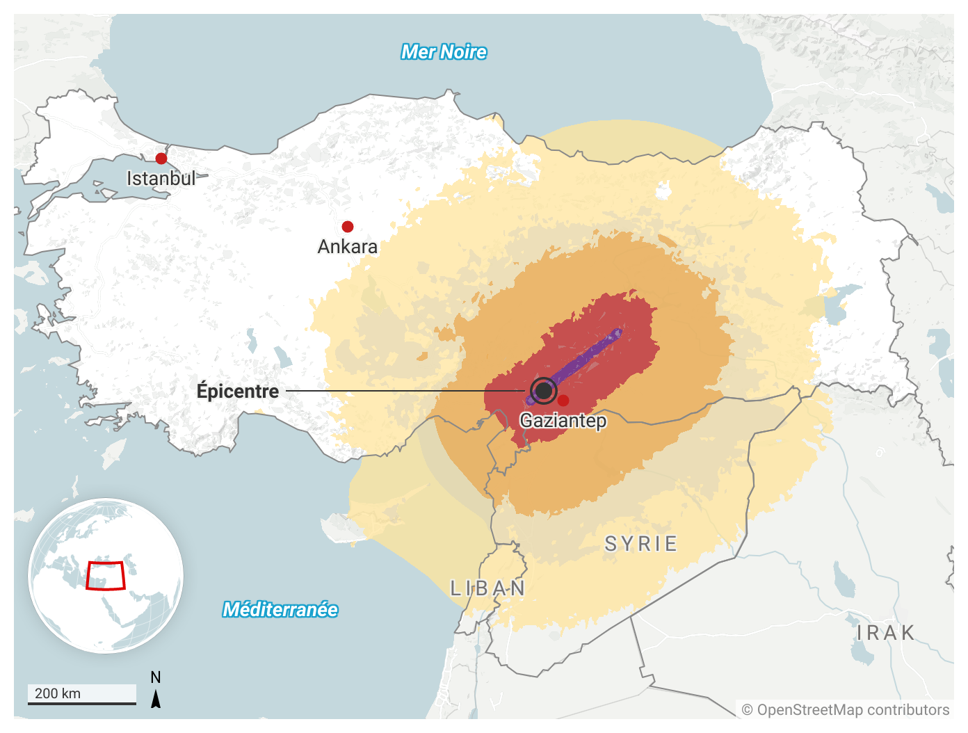 Cartograf.fr : Actualités : Le Séisme En Turquie Et En Syrie