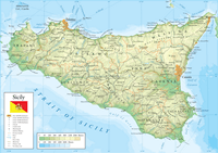 Carte Sicile route