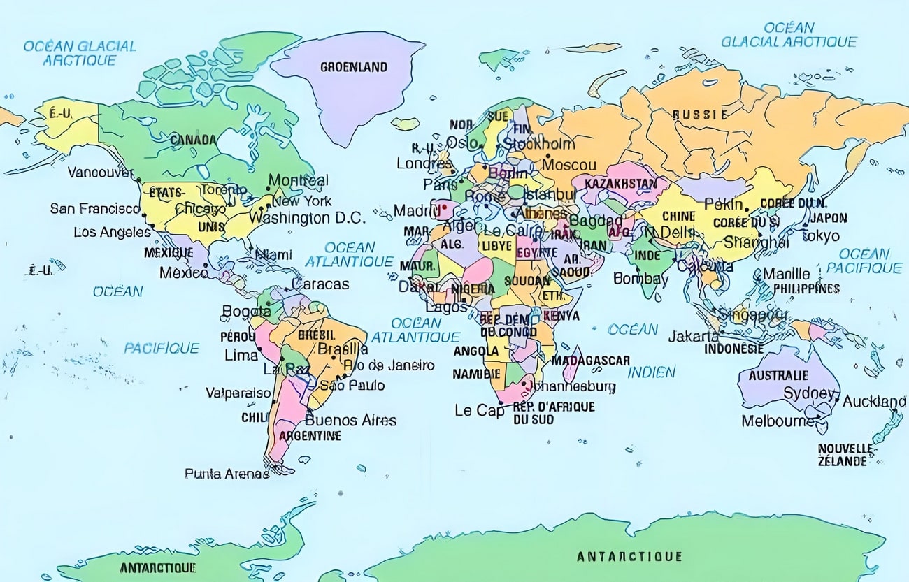 carte du monde avec le nom des villes Cartograf.fr : Carte du monde : Carte du monde avec pays