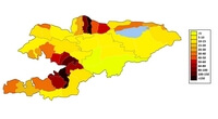 Carte population Kirghizie