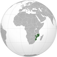 carte localisation Mozambique