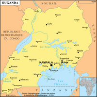 carte Ouganda simple