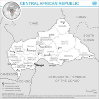 carte simple Centrafrique ville