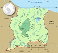 carte Suriname rivière