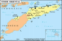 carte simple Timor oriental capitale