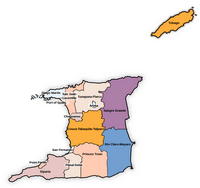 Carte Trinité-et-Tobago région
