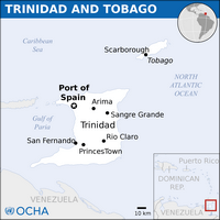 Carte Trinité-et-Tobago capitale ville