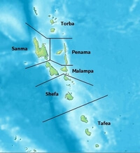 Carte Vanuatu province