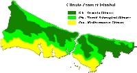carte Istanbul climats
