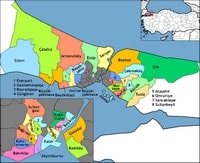carte Istanbul districts province Istanbul